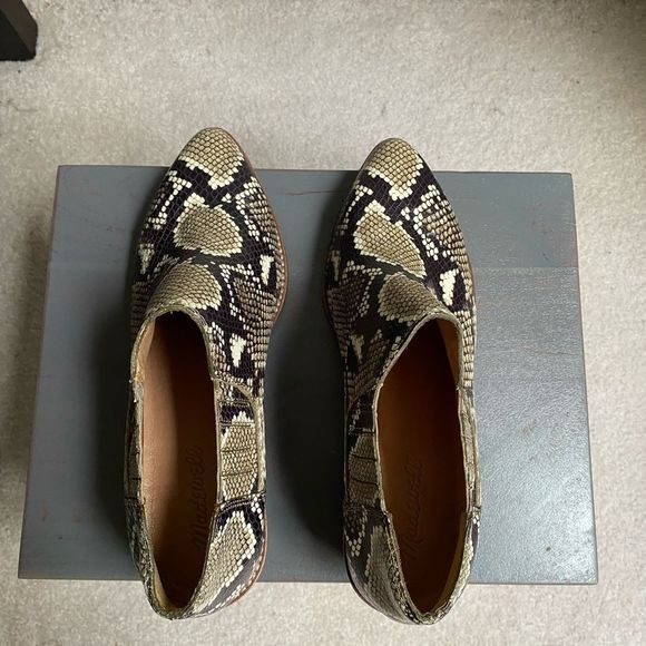 MADEWELL Women Sonia Chelsea Snake Embossed Leather Boots - NEW NWOB - Picture 7 of 13